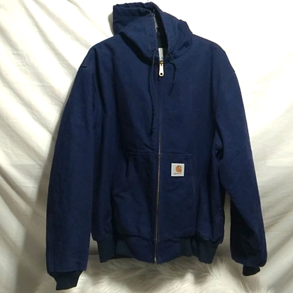 Carhartt Men's Blue Hooded Jacket